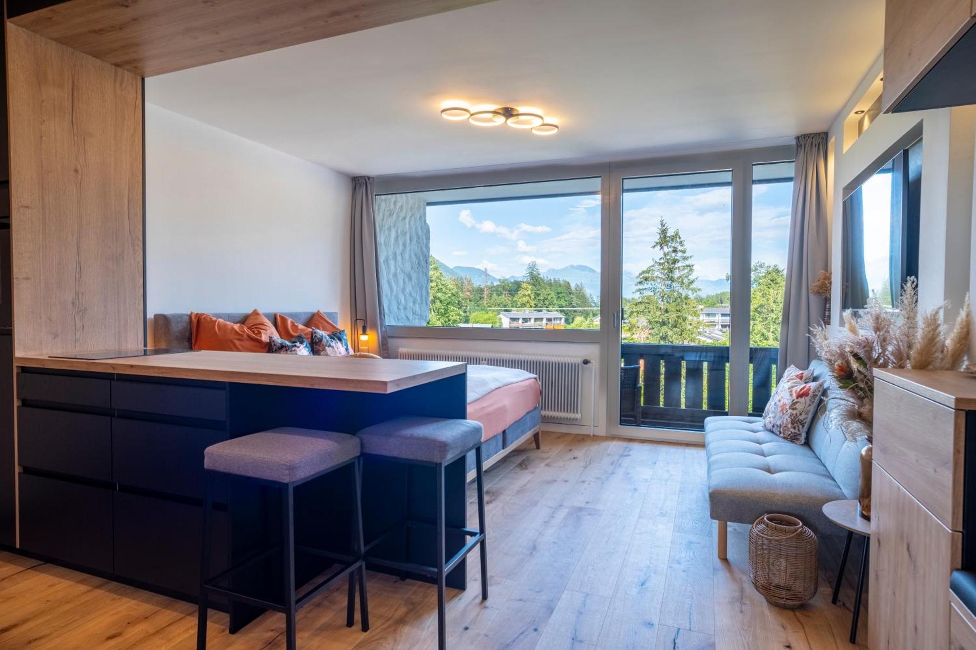 Suite Apartment Modern Getaway - Neu Renoviert - Strobl Am Wolfgangsee ภายนอก รูปภาพ